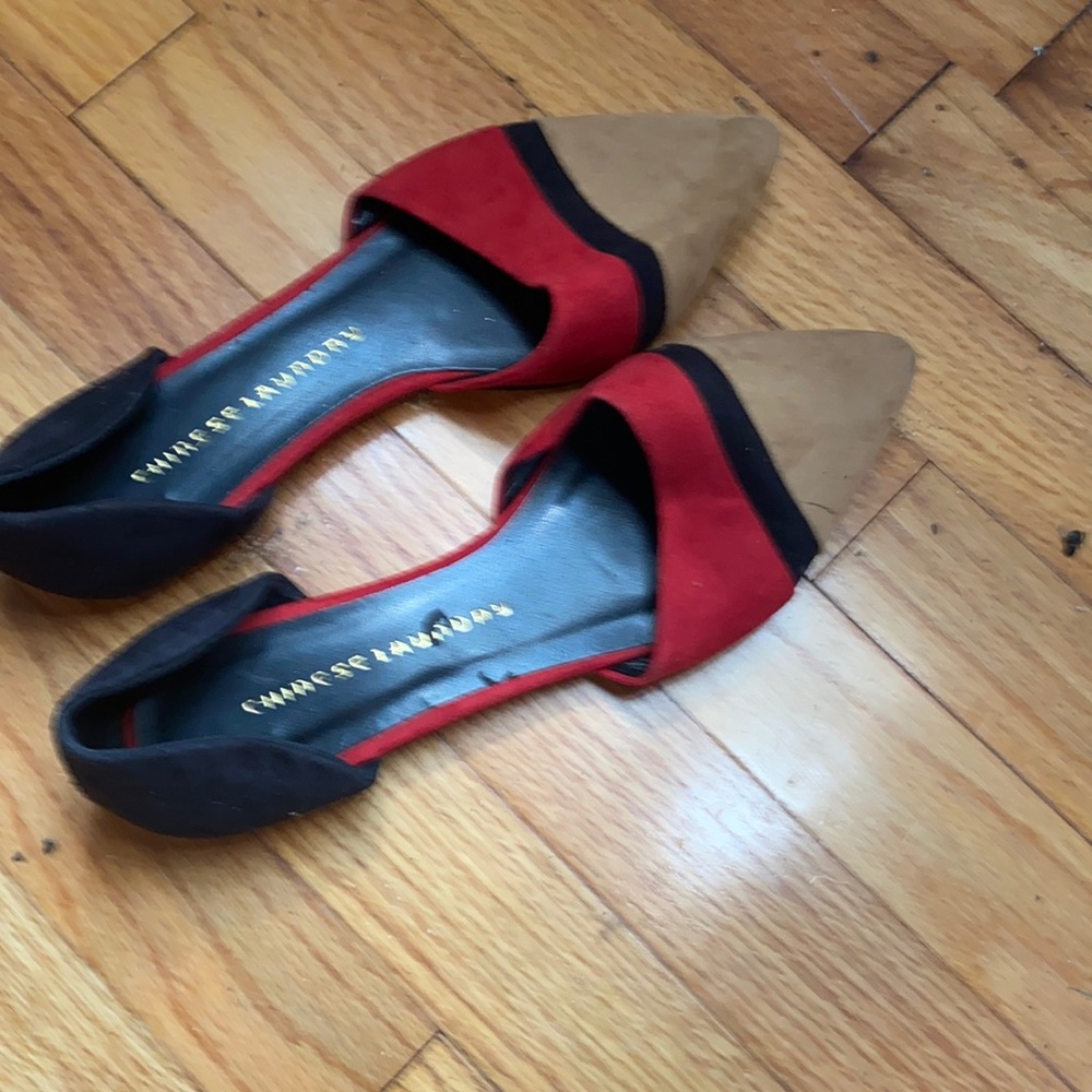 Ted/black pointed toe flats
